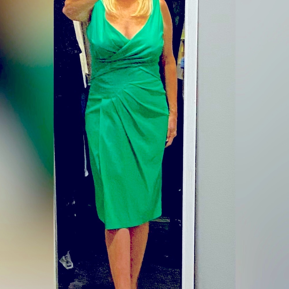 Lauren Ralph Lauren Emerald Green Midi Dress - Picture 2 of 12